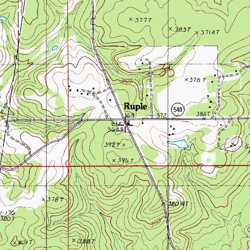 Topographic Map of Ruple Church, LA
