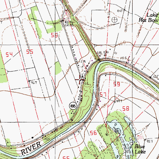 Topographic Map of Saint Davids Church, LA