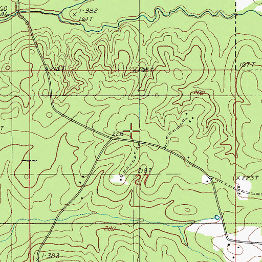 Topographic Map of Saint Johns School, LA