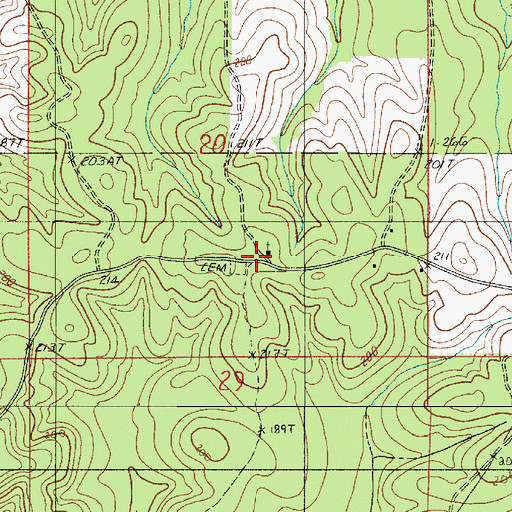Topographic Map of Saint Mathews Church, LA