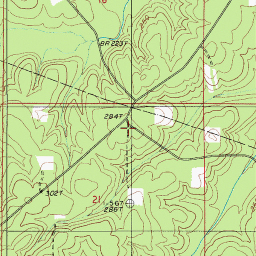 Topographic Map of Saint Paul Church, LA