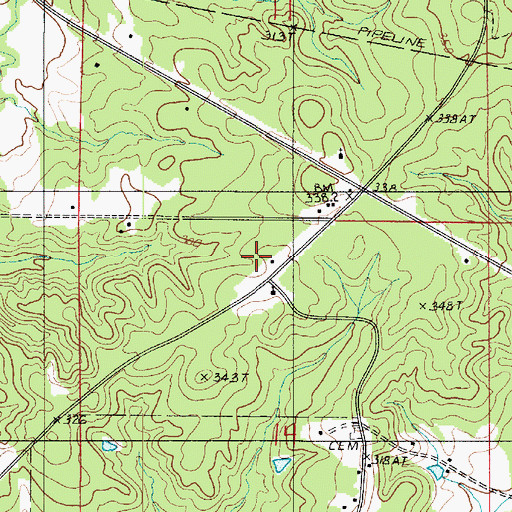Topographic Map of Saints Rest School, LA