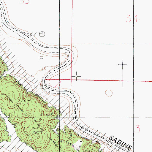 Topographic Map of Saltworks Lake, LA
