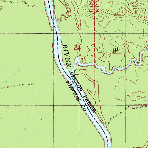 Topographic Map of Sandy Creek, LA