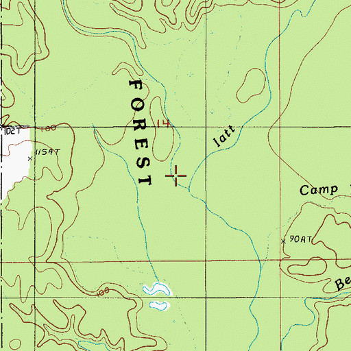 Topographic Map of Savage Creek, LA