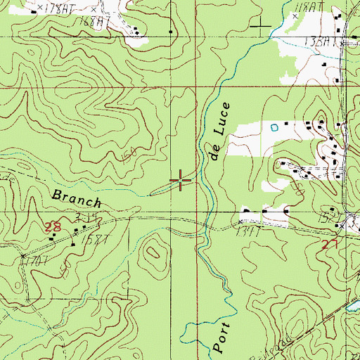 Topographic Map of Schoolhouse Branch, LA