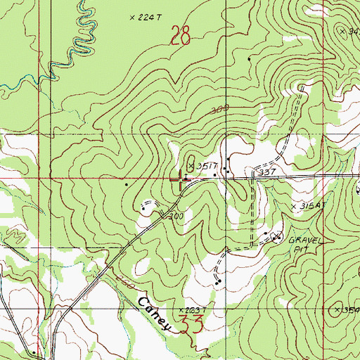 Topographic Map of Shady Grove Church, LA