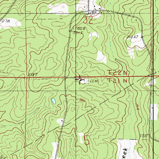 Topographic Map of Sharon Church, LA