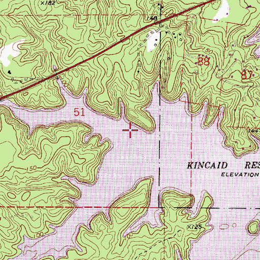 Topographic Map of Sibley Branch, LA