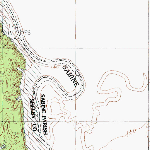 Topographic Map of Silvie Bend (historical), LA