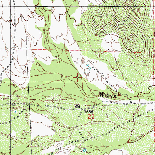 Topographic Map of Alambre Valley, AZ