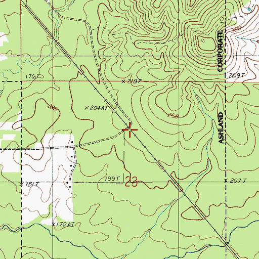 Topographic Map of Skidder, LA