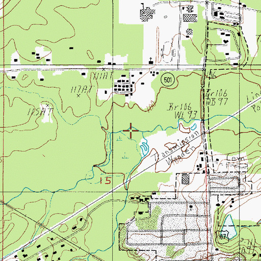 Topographic Map of Sonnett Creek, LA