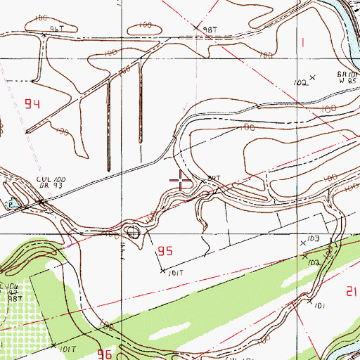 Topographic Map of Spillway Bayou, LA