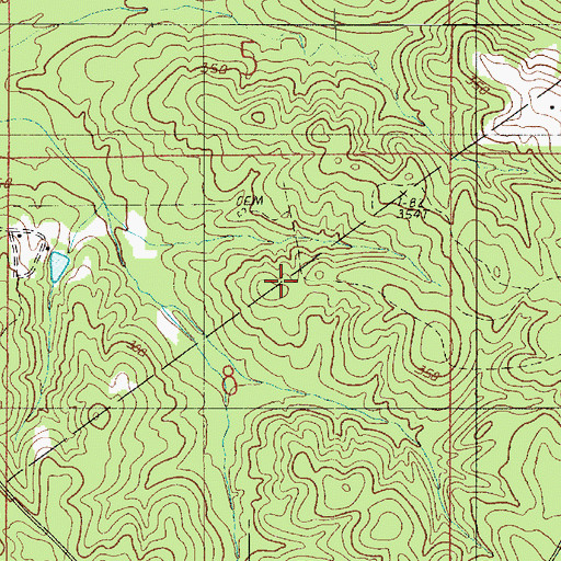 Topographic Map of Springhill Church, LA