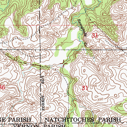 Topographic Map of Stagestand Creek, LA
