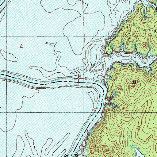 Topographic Map of Staughter Creek, LA