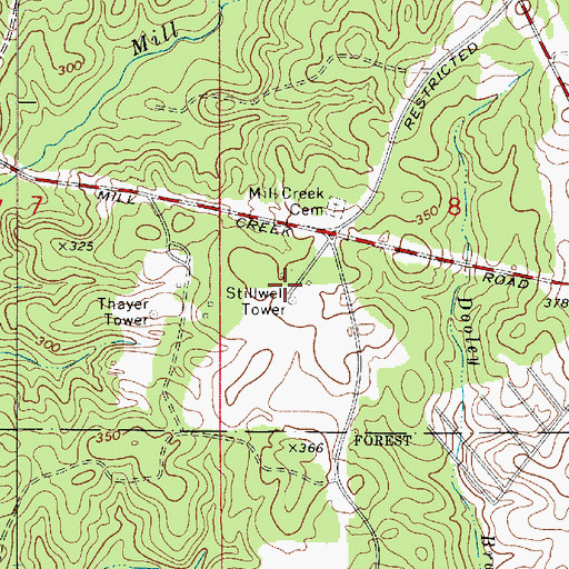 Topographic Map of Stillwell Tower, LA