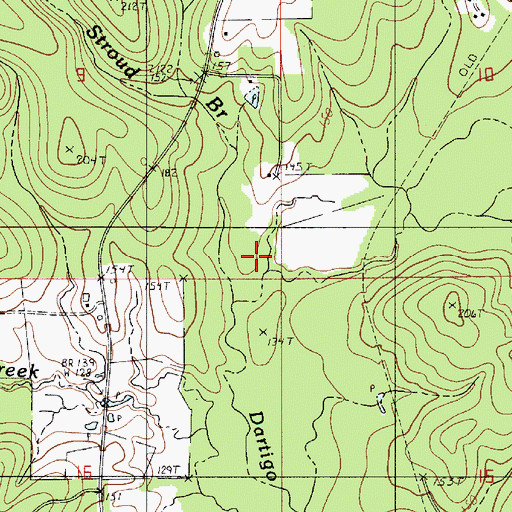 Topographic Map of Stroud Branch, LA