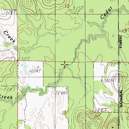 Topographic Map of Sulphur Creek, LA