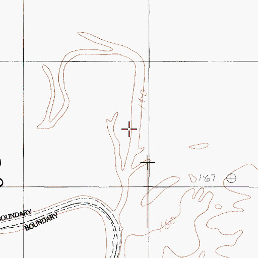 Topographic Map of Sulphur Springs Slough, LA