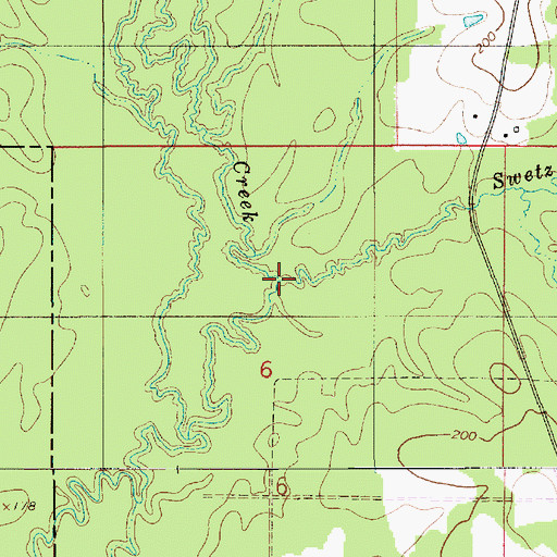 Topographic Map of Swetz Creek, LA