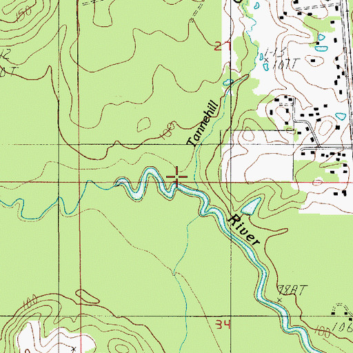 Topographic Map of Tannehill Creek, LA