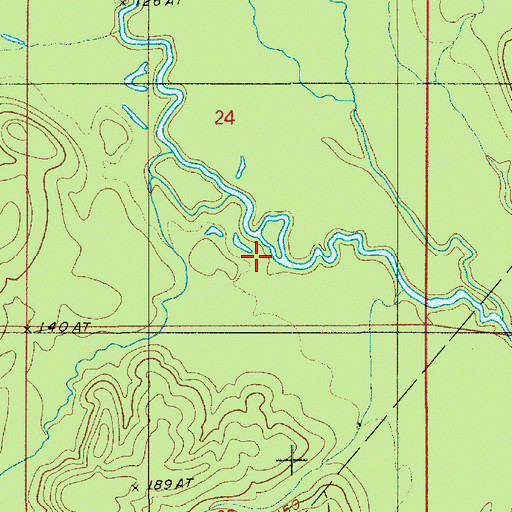 Topographic Map of Tanner Creek, LA