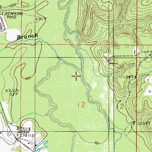 Topographic Map of Thompson Branch, LA