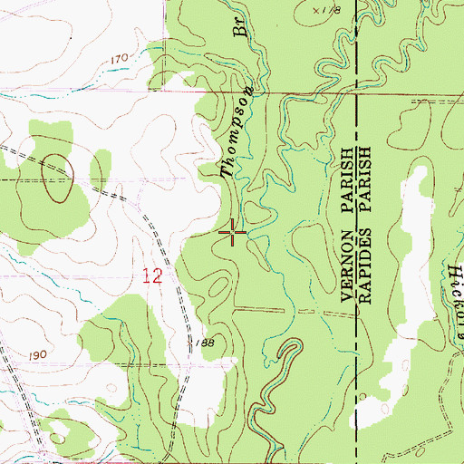 Topographic Map of Thompson Branch, LA