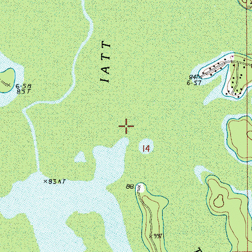 Topographic Map of Three Branches Creek, LA