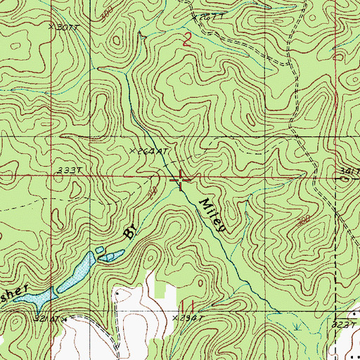 Topographic Map of Thresher Branch, LA