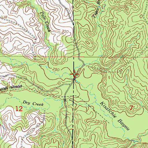 Topographic Map of Tiger Branch, LA