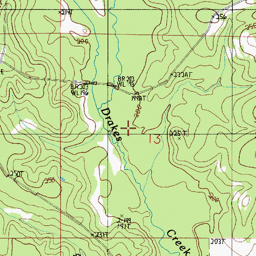 Topographic Map of Tighteye Creek, LA