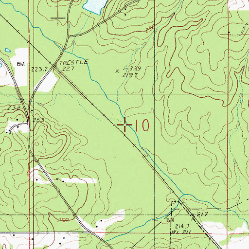 Topographic Map of Tilda Branch, LA