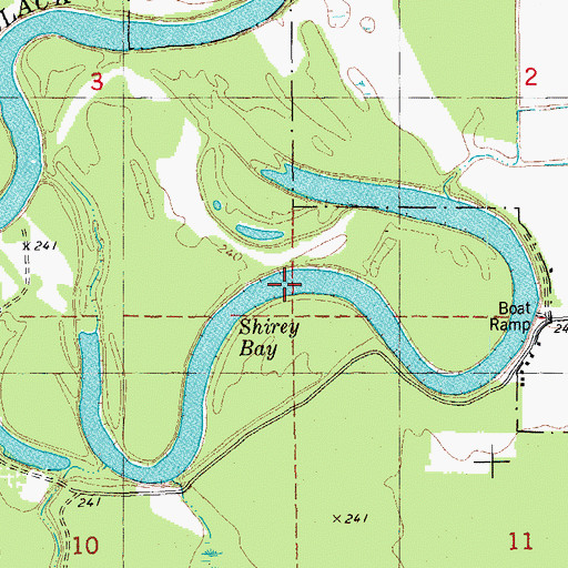 Topographic Map of Shirey Bay, AR