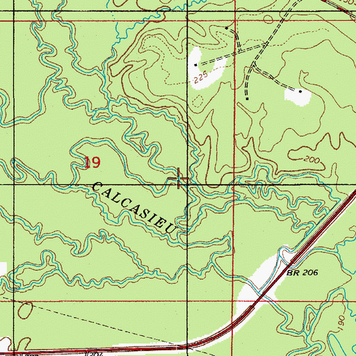 Topographic Map of Twomile Branch, LA