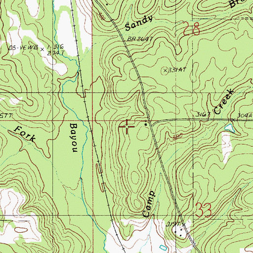Topographic Map of Union Grove Church, LA