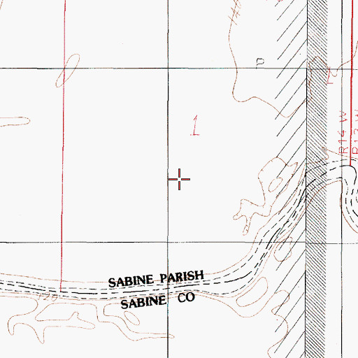 Topographic Map of Vines Old River Lake, LA