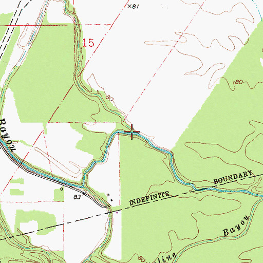 Topographic Map of Walden Bayou, LA