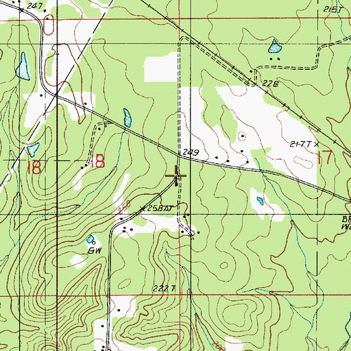 Topographic Map of Wallace Church, LA