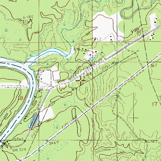 Topographic Map of Whatley Cemetery, LA
