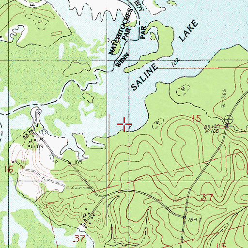 Topographic Map of White Oak Creek, LA