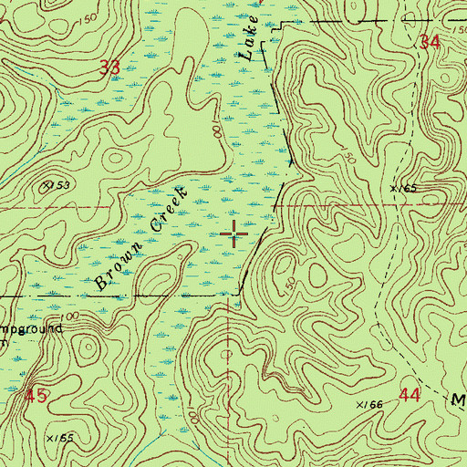 Topographic Map of Williamson Branch, LA