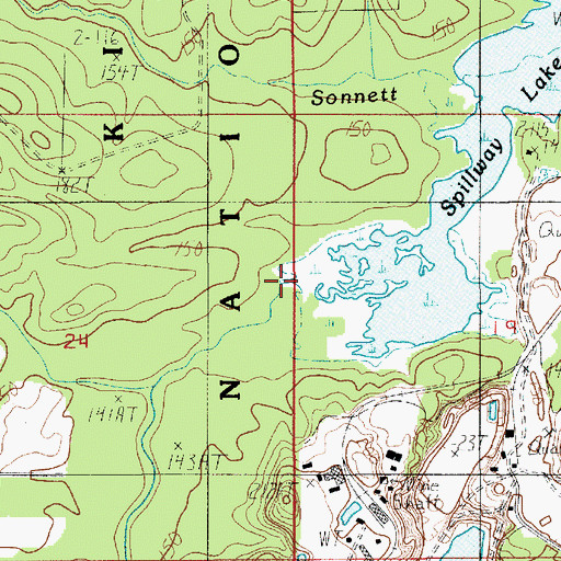 Topographic Map of Wolf Creek, LA