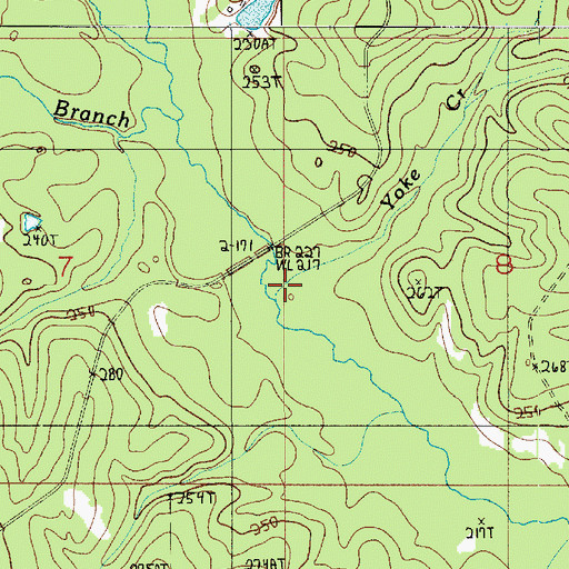 Topographic Map of Yoke Creek, LA