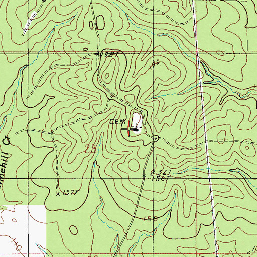 Topographic Map of Zion Hill Church, LA
