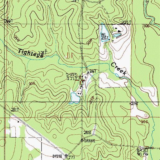 Topographic Map of Vernon Work Center, LA