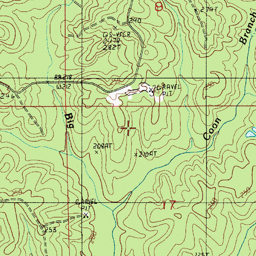 Topographic Map of Big Branch Trail, LA