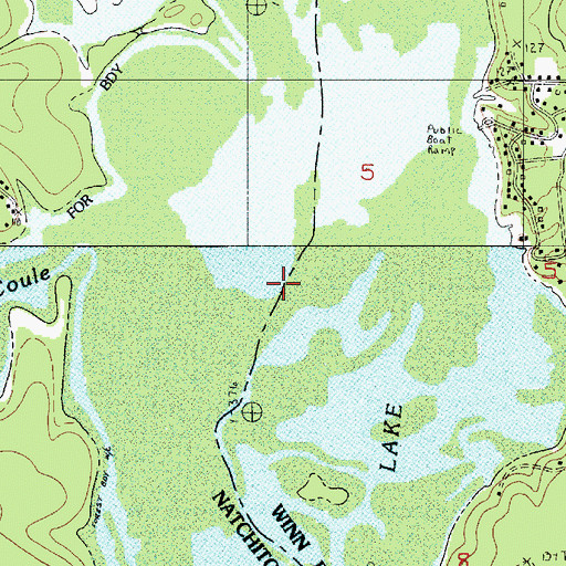 Topographic Map of Mauvais Coule, LA